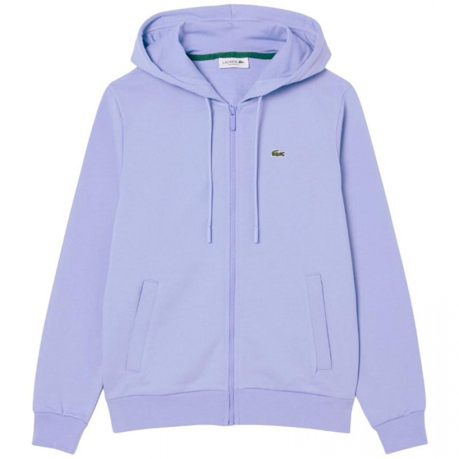 Casaco Lacoste Sport Cotton Azul Violeta Mulher  Oferta + Barato