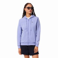 Casaco Lacoste Sport Cotton Azul Violeta Mulher  Oferta + Barato