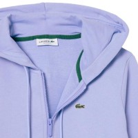 Casaco Lacoste Sport Cotton Azul Violeta Mulher  Oferta + Barato