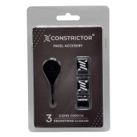 Fecho de Cordão Constritor Preto 3 Unidades  Oferta + Barato