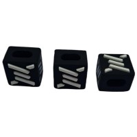Fecho de Cordão Constritor Preto 3 Unidades  Oferta + Barato