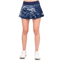 Falda Bidi Badu Decoração Estampada Ondulada Azul Oscuro