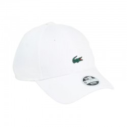 Boné branco com logo Lacoste New Era