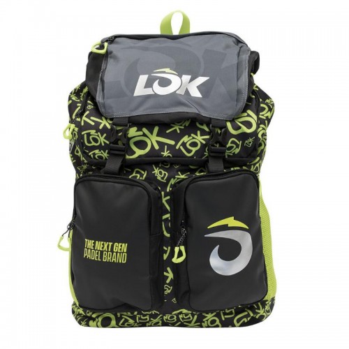 Mochila Lok Adventure 2 Negro Verde Fluor