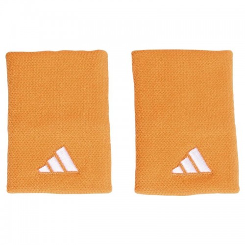 Adidas Orange White Large Wristbands 2 Units