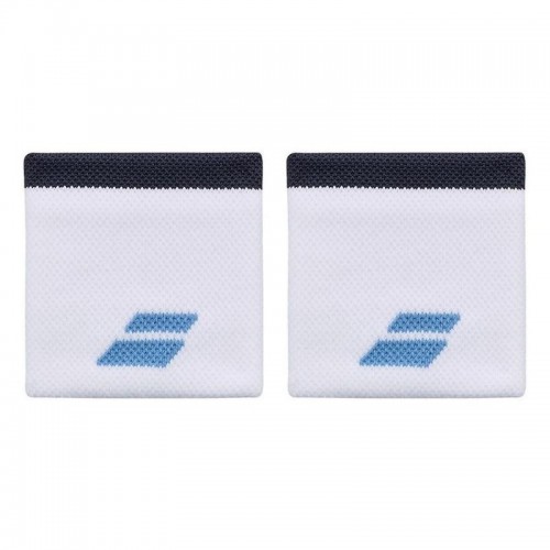 Babolat Short Wristbands White Blue 2 Units