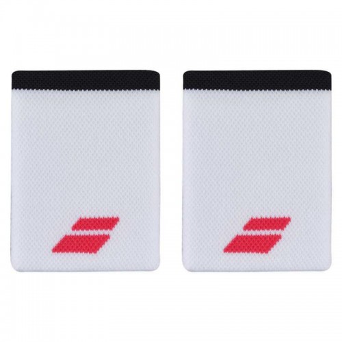 Babolat Logo Jumbo White Red Wristbands