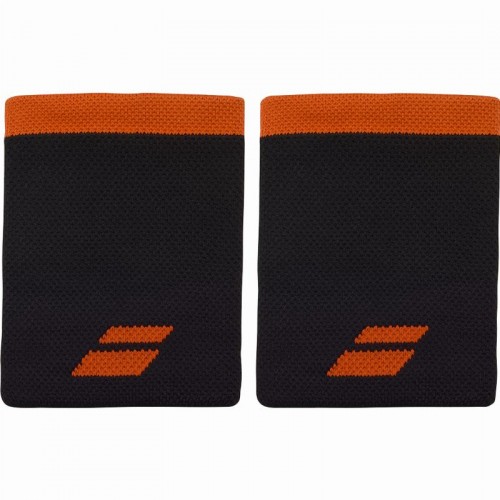 Babolat Logo Jumbo Black Red Wristbands 2 Units