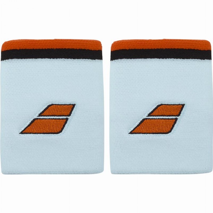 Babolat Terry Jumbo Light Blue Red Wristbands 2 Units
