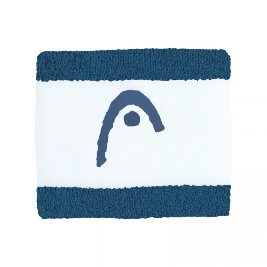 Munequeras Head Striped 2.5 Azul Teal Blanco 2 Unidades  Oferta + Barato