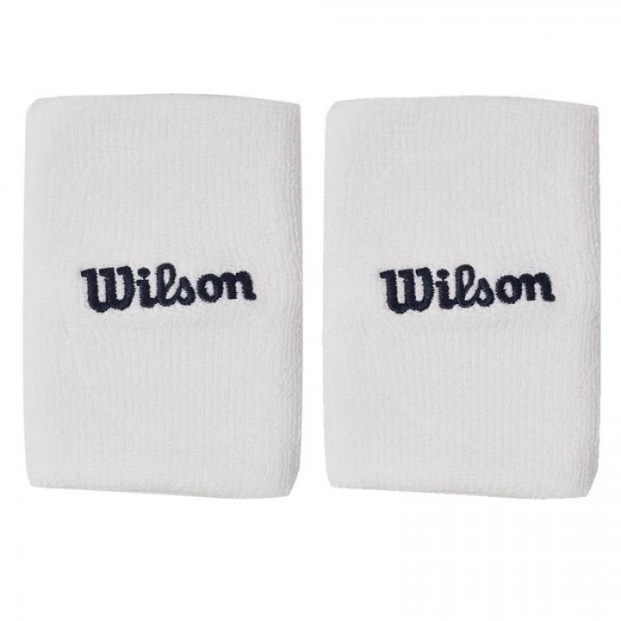Wilson Wide Terry White Wristbands 2 Units  Offer + Cheap