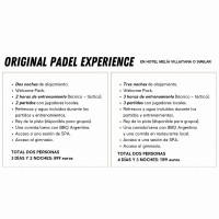Original Padel Experience Enero-Marzo  Oferta + Barato