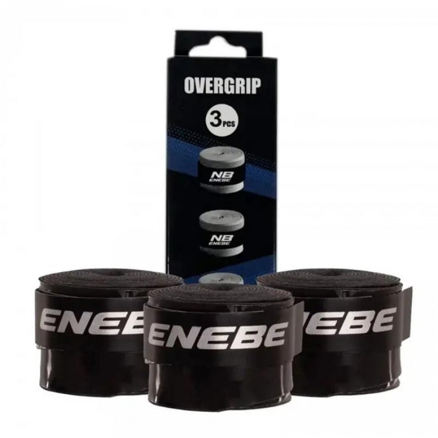 Enebe Plain Black Overgrips 3 Units  Offer + Cheap
