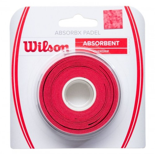 Wilson AbsorbX Padel Red Overgrips 3 Units