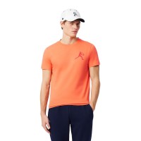 Pack Lacoste Novak Djokovic Orange T-Shirt and White Cap  Offer + Cheap