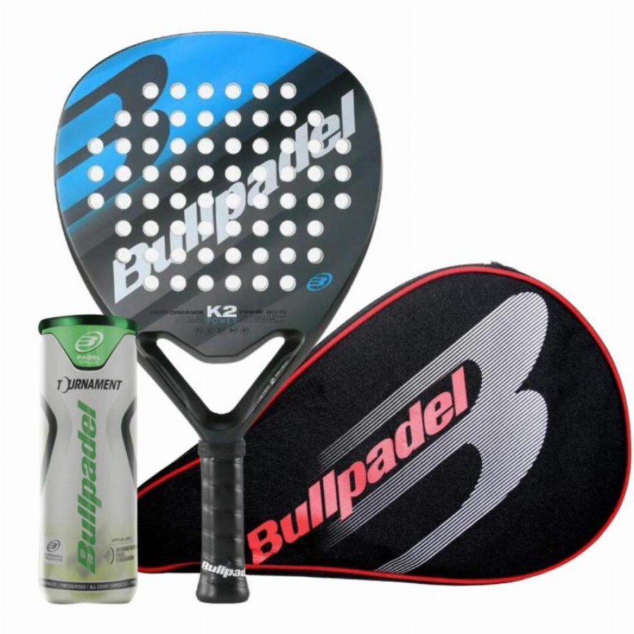 Bullpadel K2 Power 2023 Racket Pack with Case and Balls  Offer + Cheap