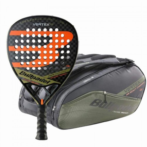 Pack Bullpadel Tello Chingotto Vertex 03 2023 Racket with Padel Racket Bag