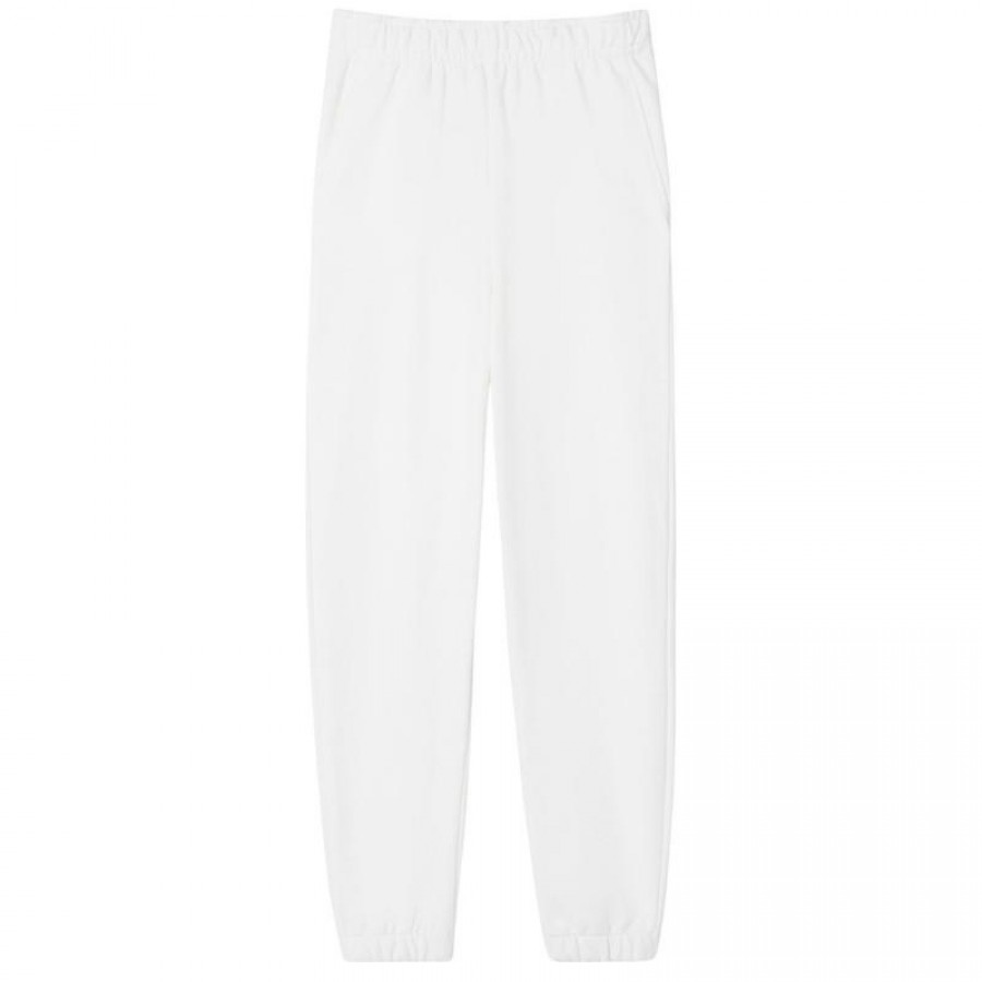Pantalon Femme Lacoste Sport Coton Blanc  Offre - Pas cher