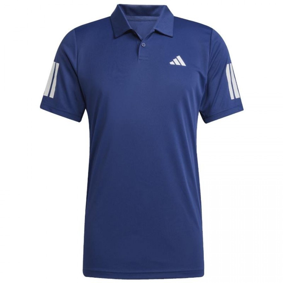 Polo Adidas Club 3 Stripes Azul Oscuro