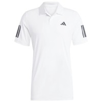 Polo Adidas Club 3 Stripes Blanco Negro