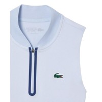 Polo Lacoste Azul Claro Mulher Sem Mangas Ultra Seca