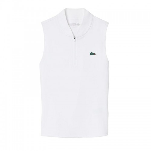Polo Lacoste Branco Branco Seco Ultra Seco sem mangas
