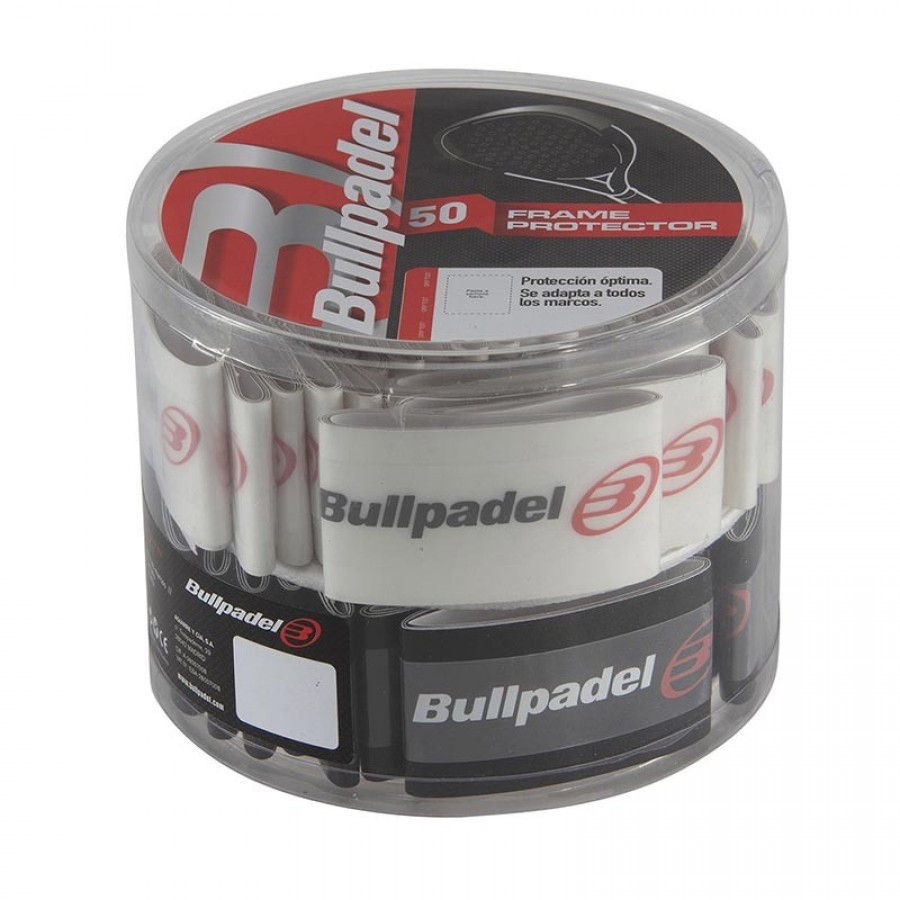 Protectores Bullpadel Frame Negro-Transparente 50 Unidades  Oferta + Barato