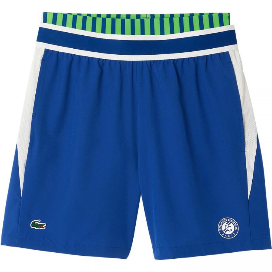 Lacoste Roland Garros Shorts Blue White Green  Offer + Cheap