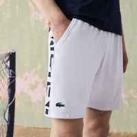 Short Lacoste Sport Blanco Estampado  Offer + Cheap