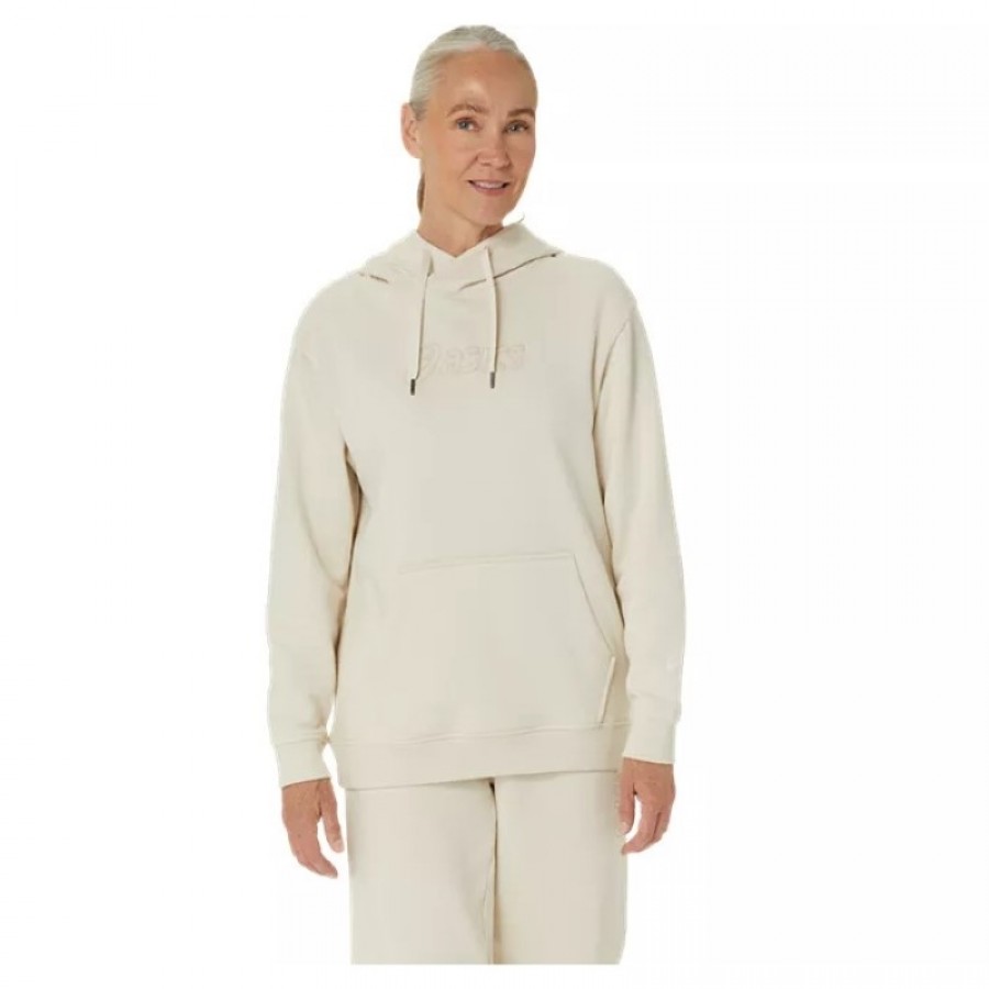 Sudadera Asics Logo Beige Birch Mujer  Oferta + Barato