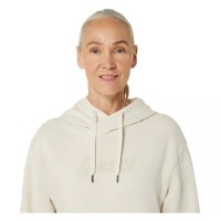 Sudadera Asics Logo Beige Birch Mujer  Oferta + Barato