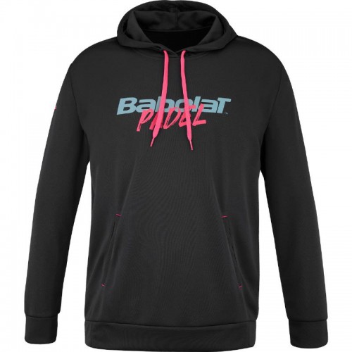 Sudadera Babolat Padel Hood Negro Rosa