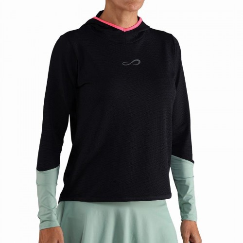 Sudadera Endless Breath Line Negro Verde Forest