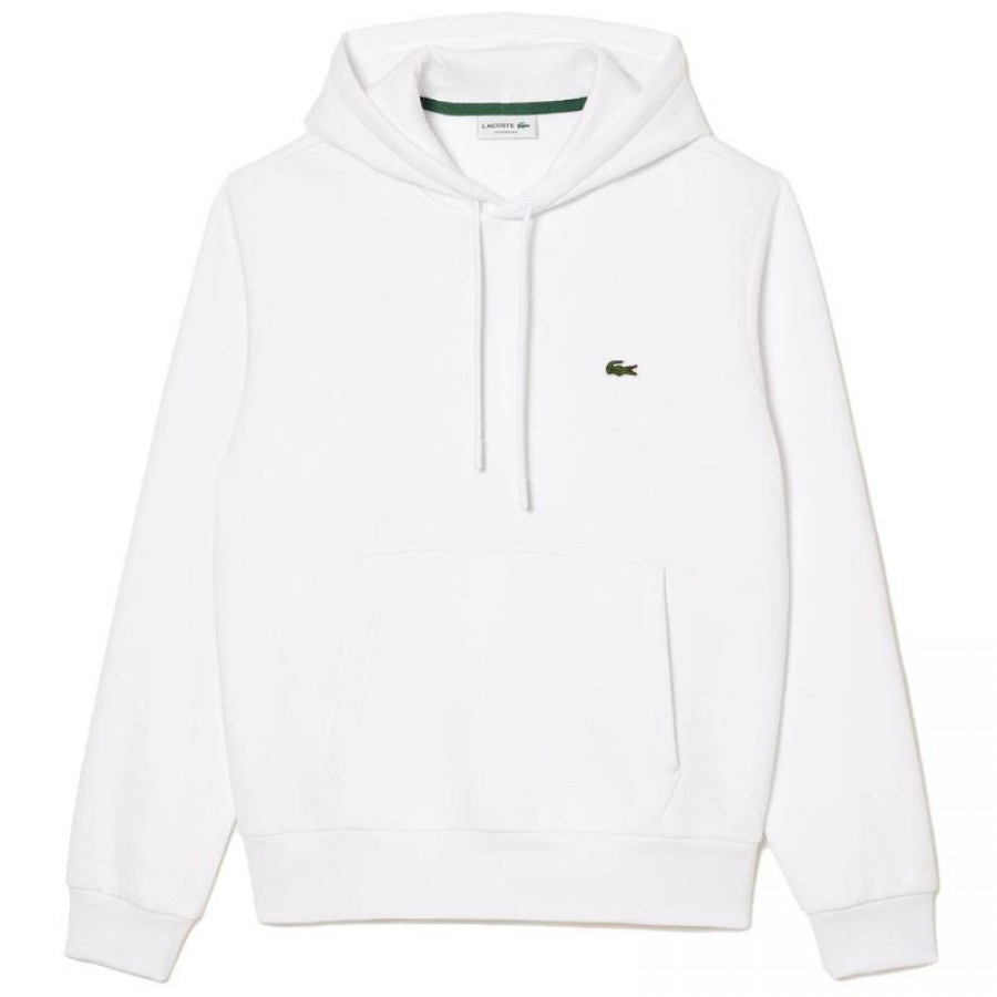 Sweat-shirt Lacoste en coton blanc  Offre - Pas cher