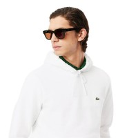 Sweat-shirt Lacoste en coton blanc  Offre - Pas cher