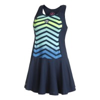Bidi Badu Grafic Iluminação Azul Escuro Vestido Mix