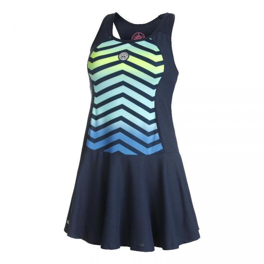 Bidi Badu Grafic Iluminação Azul Escuro Vestido Mix