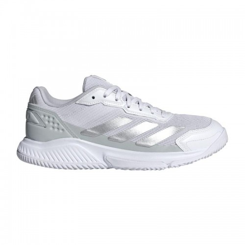 Zapatillas Adidas Courtquick Padel Blanco Gris Mujer