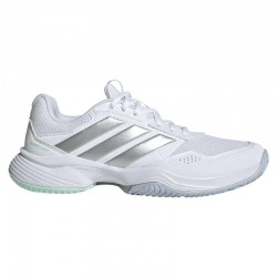 Zapatillas de Padel Adidas GameCourt 3 Blanco Plata Mujer