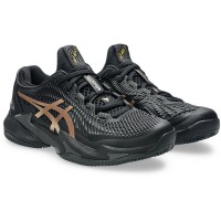 Zapatillas Asics Court FF 3 Novak Clay Night Energy Negro Oro  Oferta + Barato
