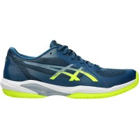 Baskets Asics Solution Swift FF 2 Bleu Terre Battue Mako Jaune  Offre - Pas cher