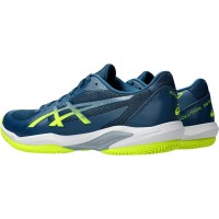 Baskets Asics Solution Swift FF 2 Bleu Terre Battue Mako Jaune  Offre - Pas cher