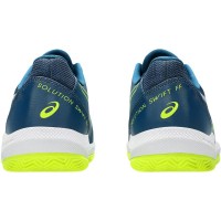 Baskets Asics Solution Swift FF 2 Bleu Terre Battue Mako Jaune  Offre - Pas cher