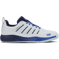 Kswiss Sanyo Ultra Court Padel Blanc Baskets Bleu Marine  Offre - Pas cher