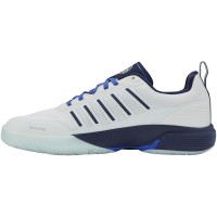 Kswiss Sanyo Ultra Court Padel Blanc Baskets Bleu Marine  Offre - Pas cher