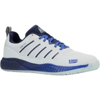 Kswiss Sanyo Ultra Court Padel Blanc Baskets Bleu Marine  Offre - Pas cher