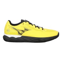 Sneakers Mizuno Wave Enforce Court Padel Jaune Noir  Offre - Pas cher