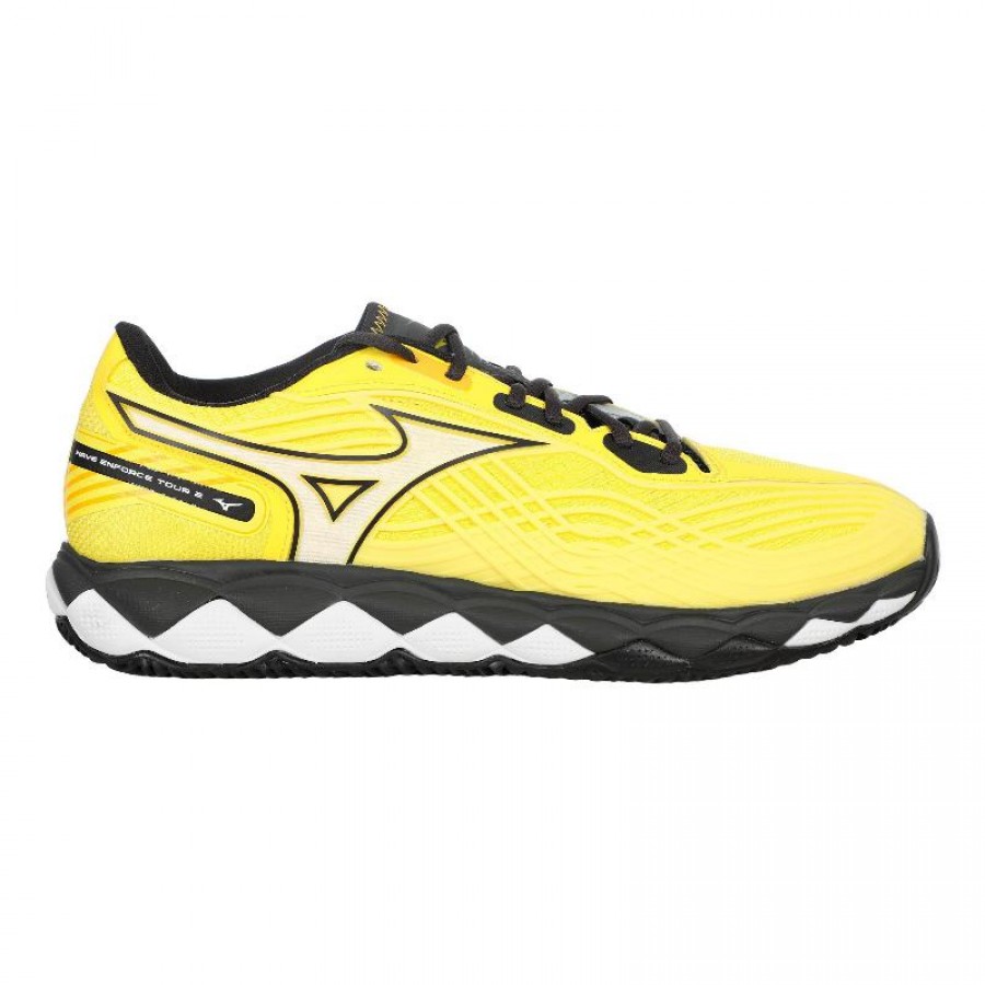 Mizuno Wave Enforce Tour 2 Padel Amarelo Preto Tênis  Oferta + Barato