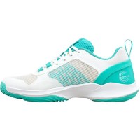 Baskets Femme Wilson Hurakn Pro V2 Blanc Turquoise  Offre - Pas cher
