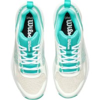 Baskets Femme Wilson Hurakn Pro V2 Blanc Turquoise  Offre - Pas cher